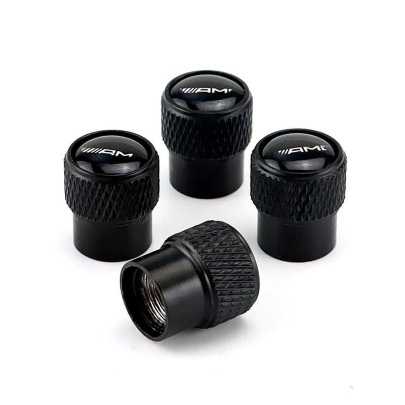 AMG Black Tire Valve Caps - Extra Spare Cap Total 5 Caps - Tire Valve ...