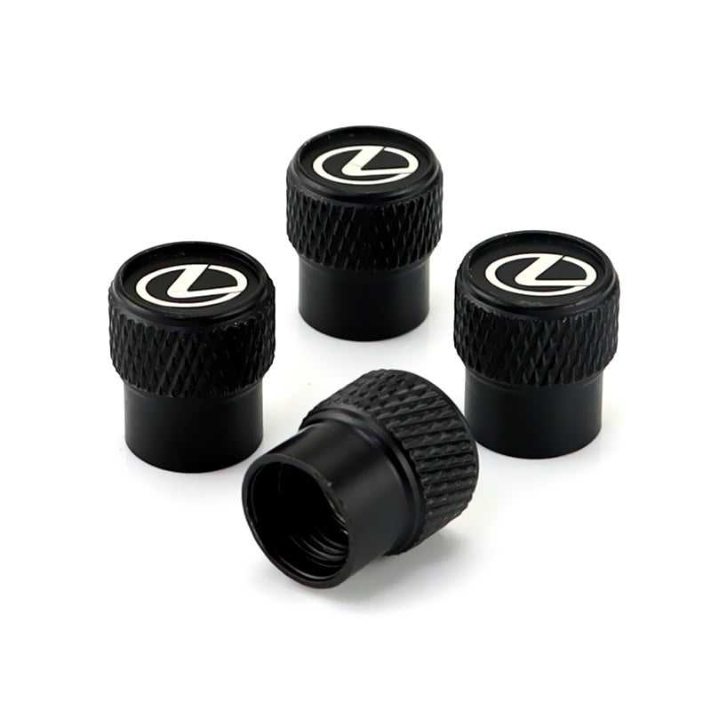 Lexus Black Laser Engraved Tire Valve Stem Caps – Total 5 Caps - Tire ...