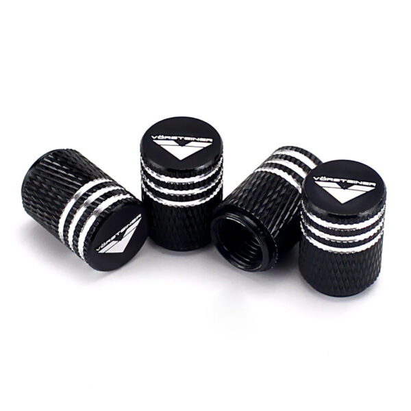 Vorsteiner Black Laser Engraved Tire Valve Caps