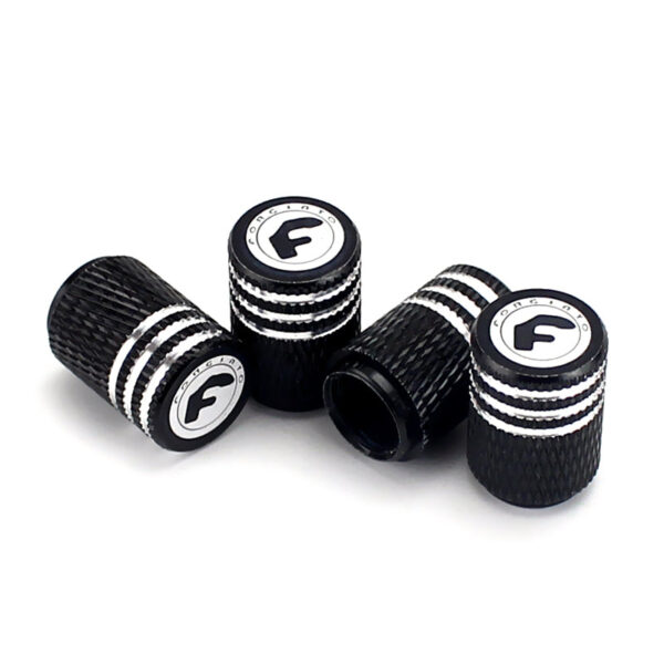 Forgiato Black Laser Engraved Tire Valve Caps