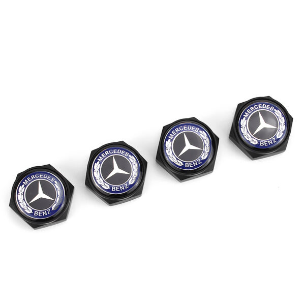 license plate screws For Mercedes Benz Black Logo Black License Plate Bolts