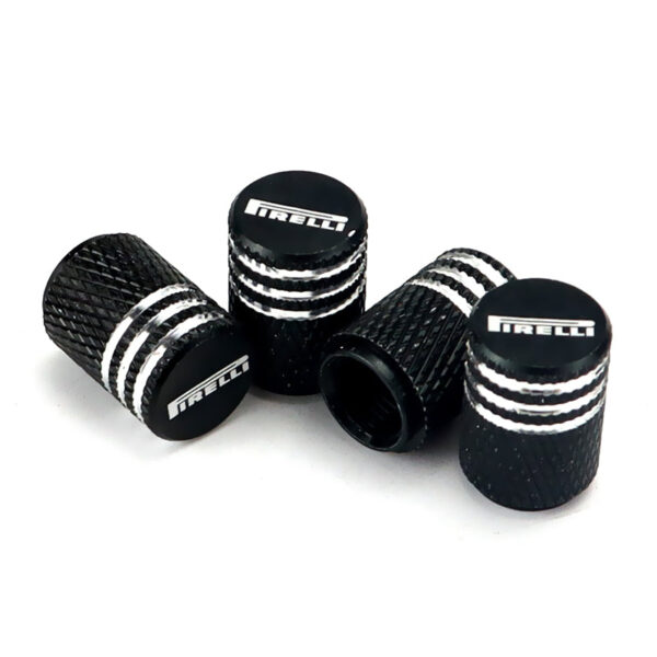 Pirelli Laser Engraved Tire Valve Caps - 5 Caps