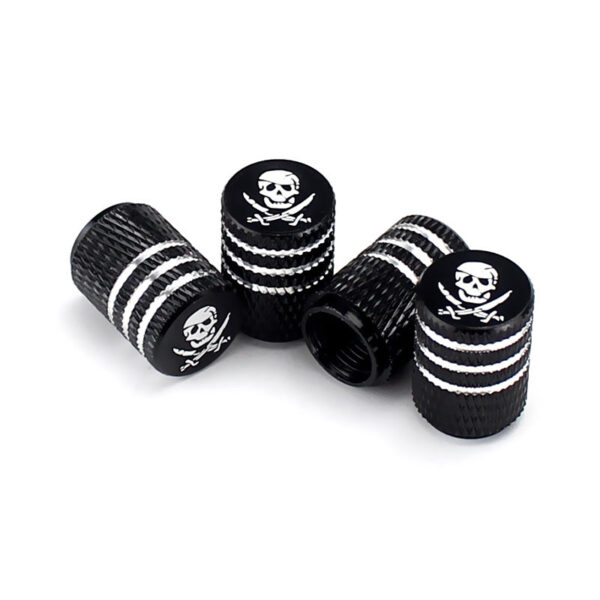 Air Valve Caps - Pirate Laser Engraved Tire Valve Caps