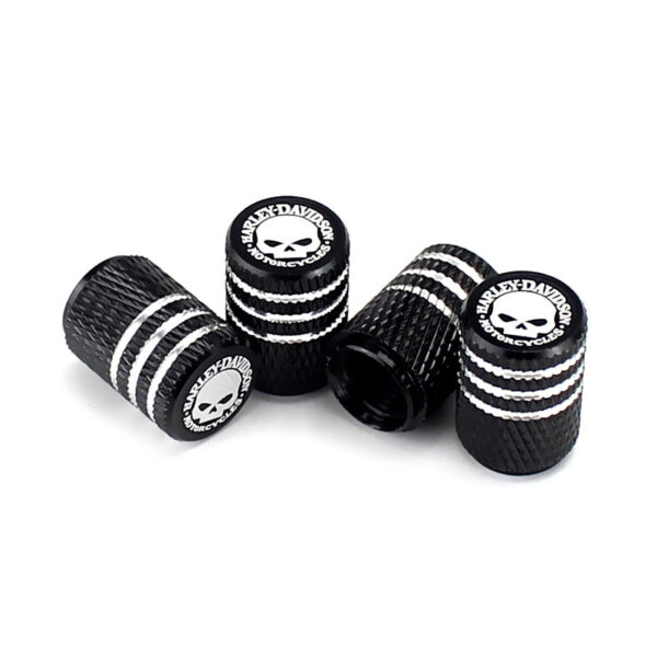 Harley Davidson Skull Laser Engraved Tire Valve Caps