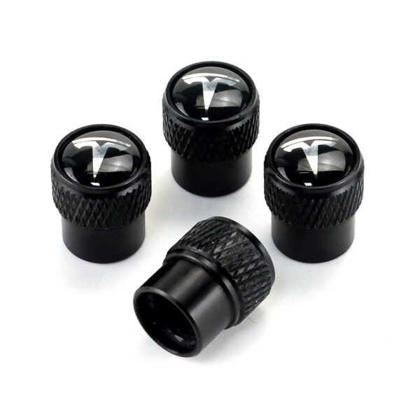 Tesla Tire Valve Caps Black