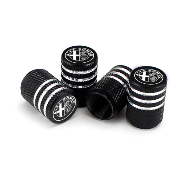 Valve Stem Caps - Alfa Romeo Laser Engraved Tire Valve Caps