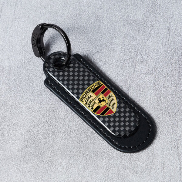 Porsche Carbon Fiber Keychain