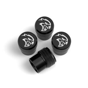 Dodge Charger SRT Hellcat Laser Engraved Tire Valve Stem Caps - Total 5 Caps