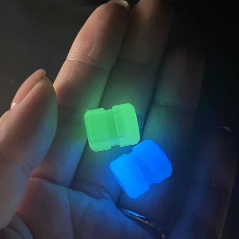 Green Tire Caps Blue Tire Caps Grow In Dark Fluorescent
