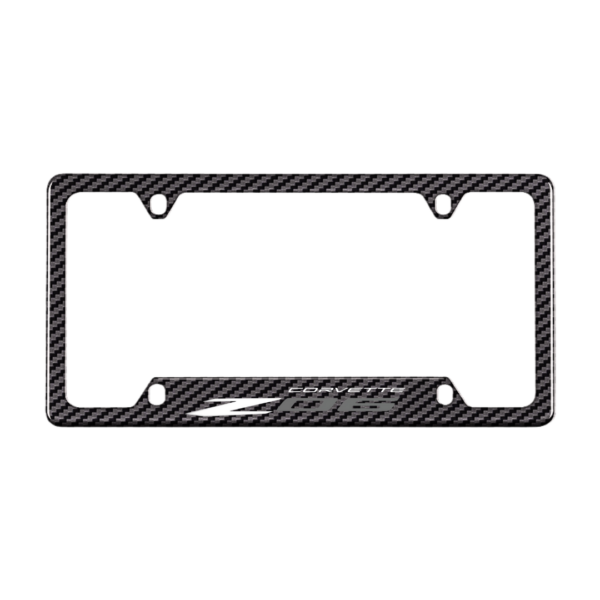 carbon fiber license plate frame For Chevrolet Corvette Z06