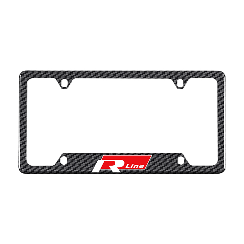 Volkswagen R Line carbon fiber license plate frame