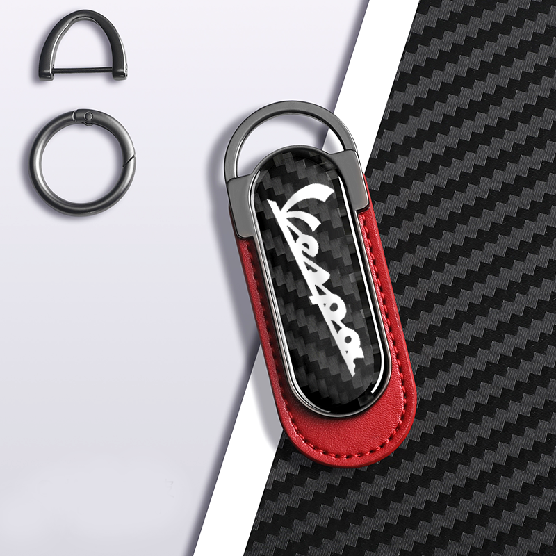 Vespa Red Keychain