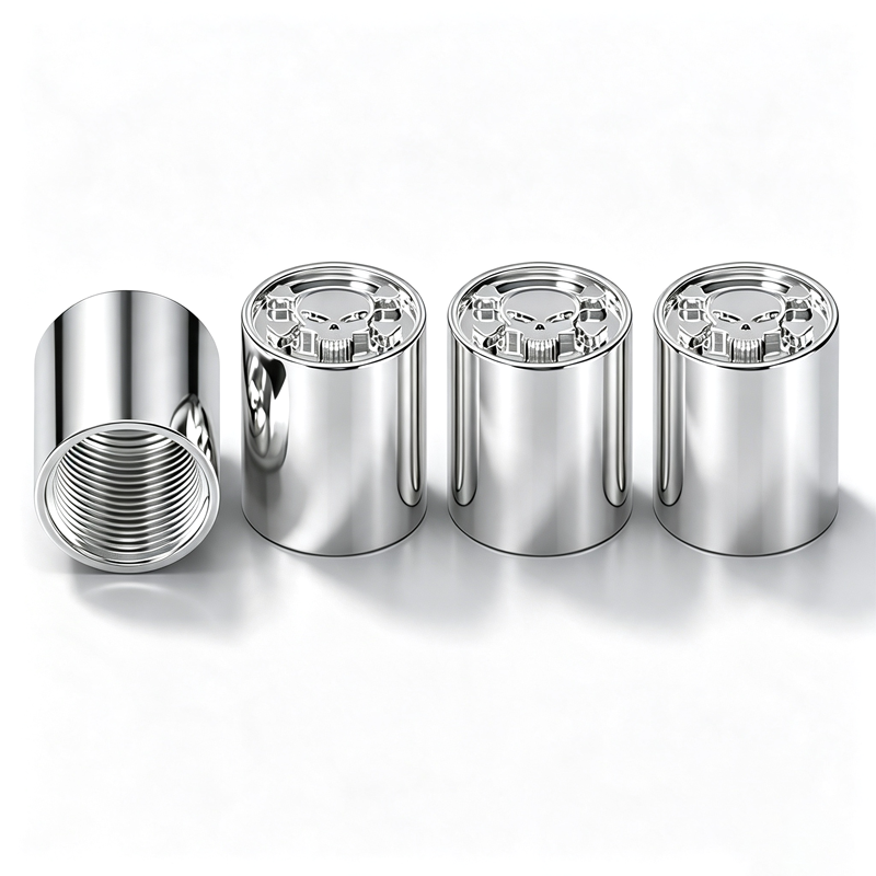 skull silver caps