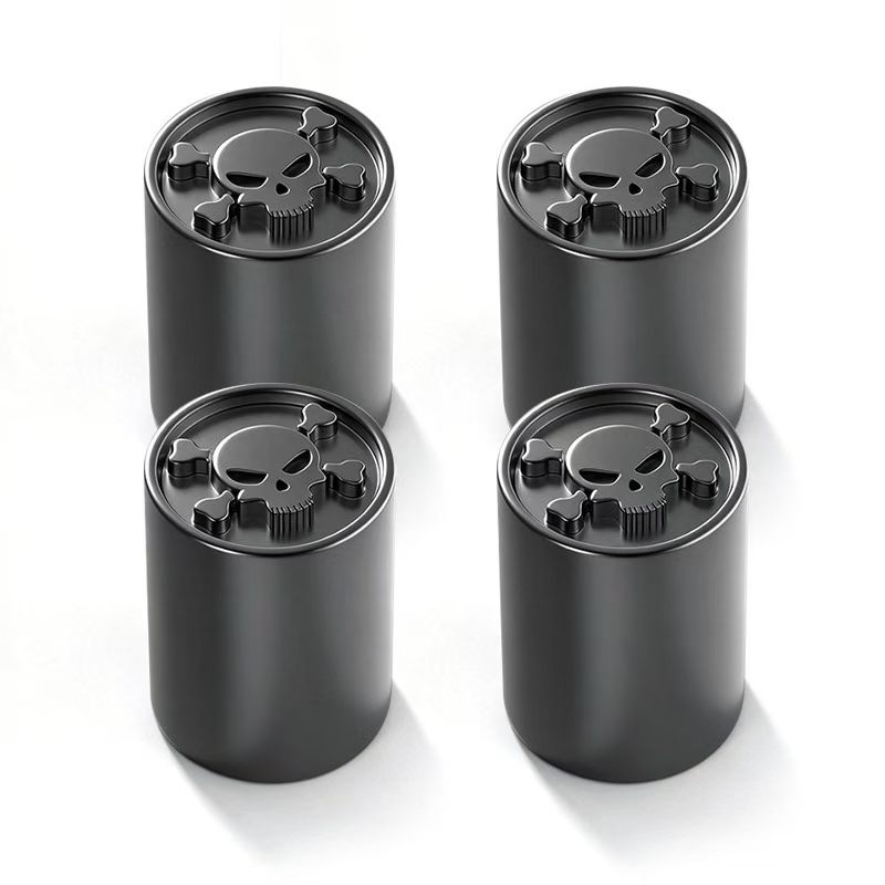 skull tire valve caps